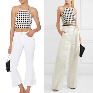 Rag & Bone Monochrome Gingham Halter Top